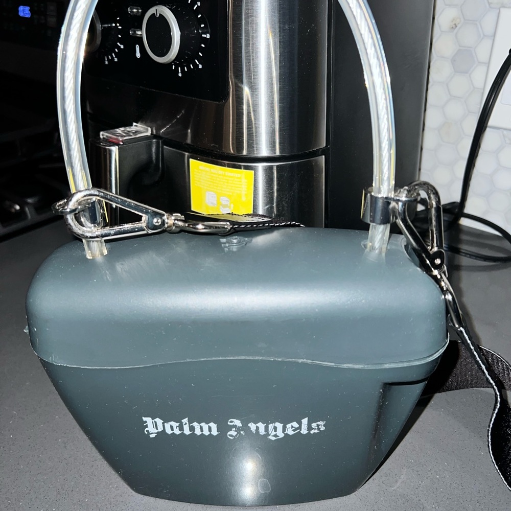 Palm Angels Grey Padlock Bag